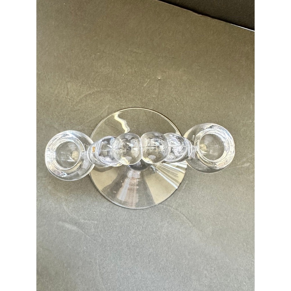 Vintage 1940's Imperial Glass Co. Double Candlestick Holders - Picture 5 of 9